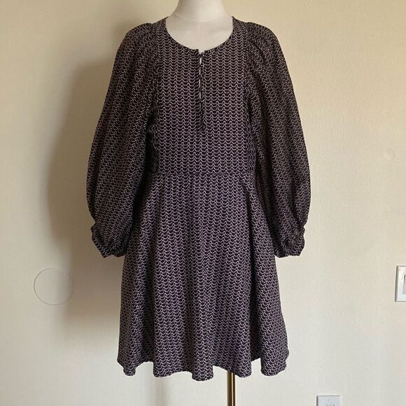 Anthropologie Maeve Navy Polka Dot Nilaya Dress Size Small - Picture 3 of 13